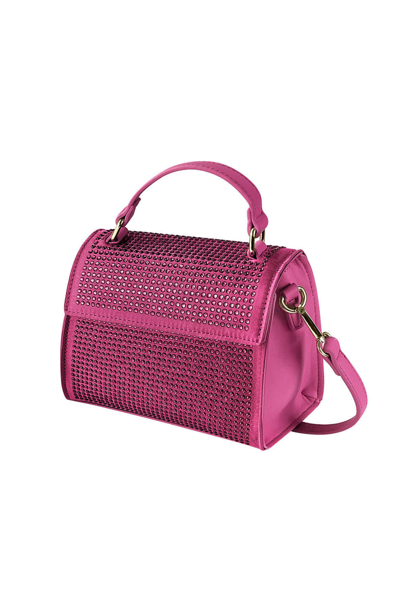 Handbag strass - lilac PU