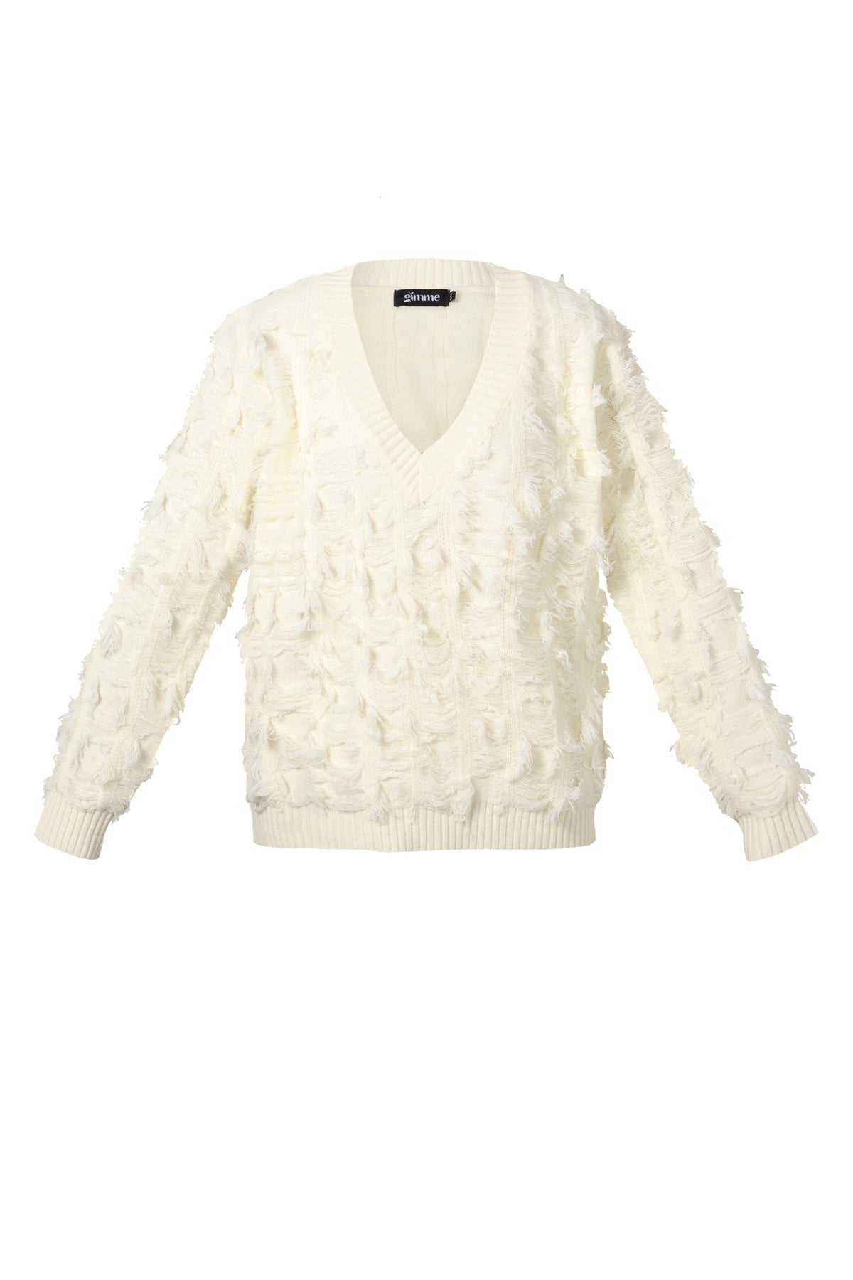 Vneck Fluffy Knit
