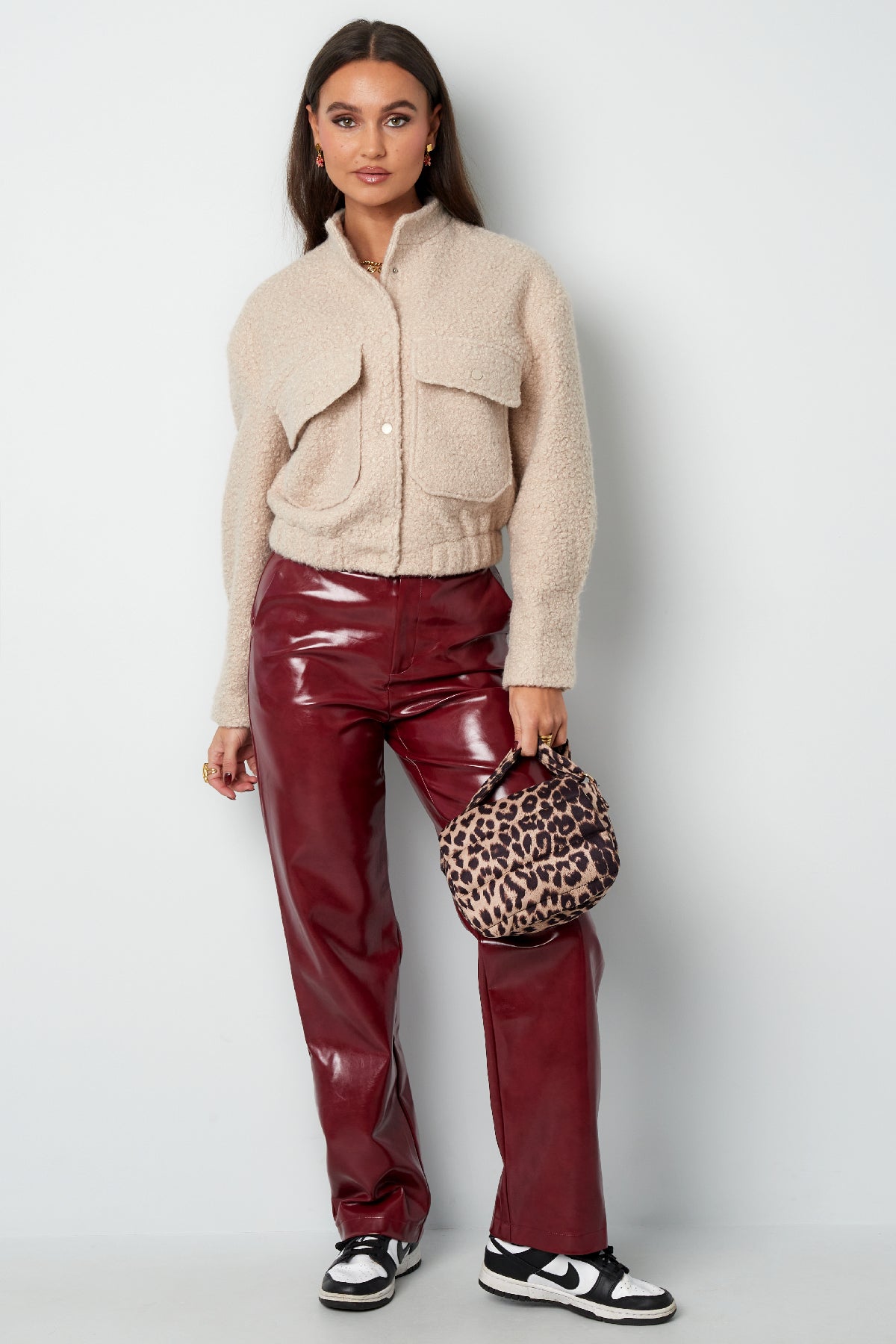 Boucle bomber jacket