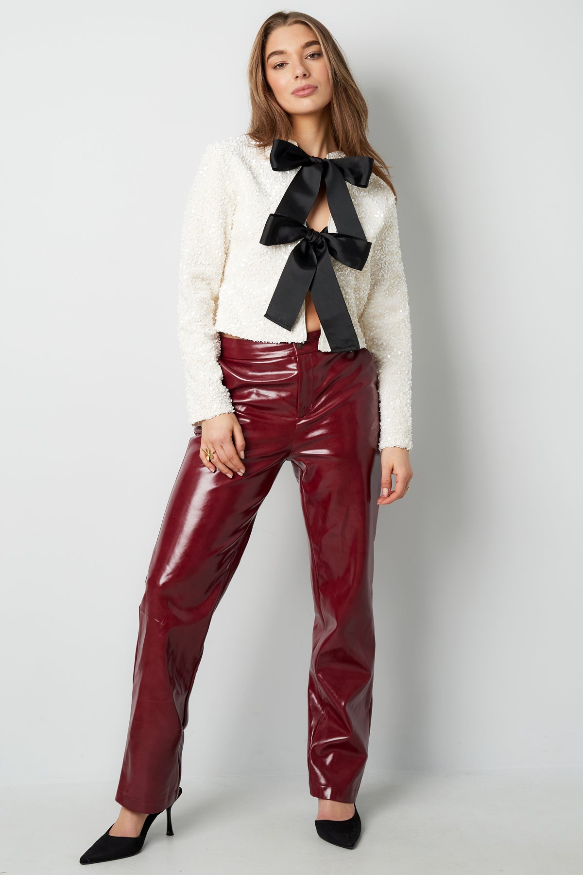 Party top with sequins