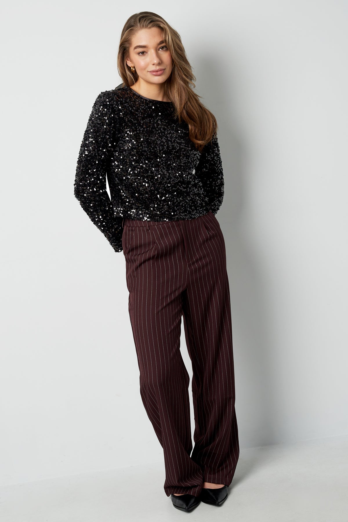 Party top with sequins