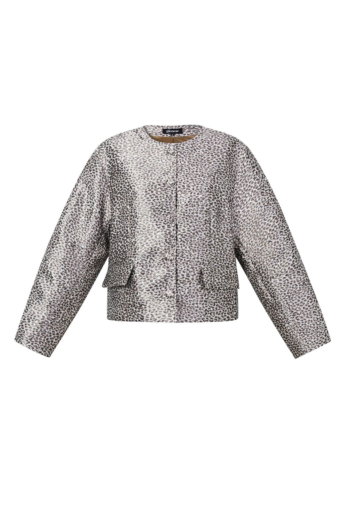 Jacquard Balloon Sleeve Jacket