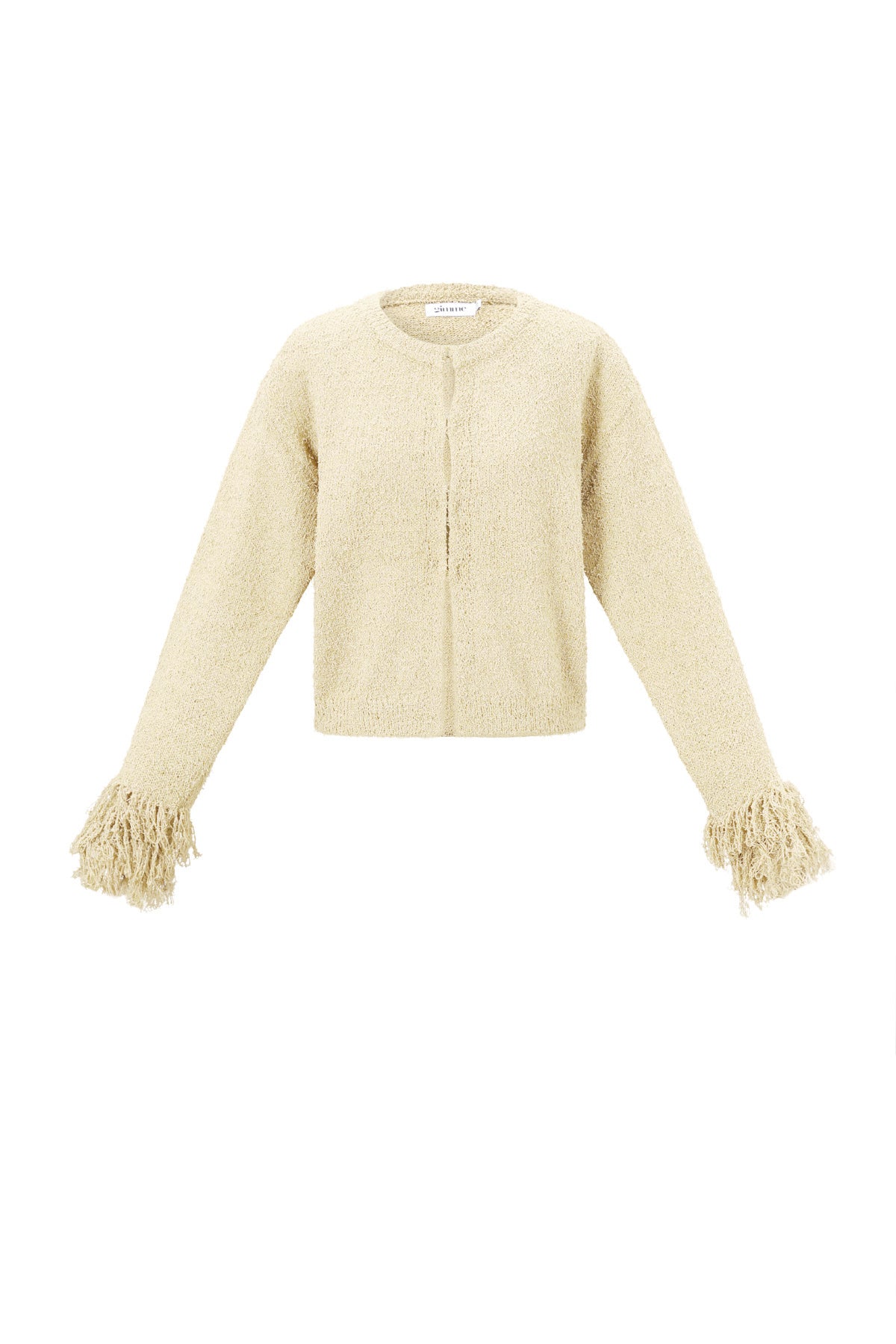 Cardigan with fringe sleeves
