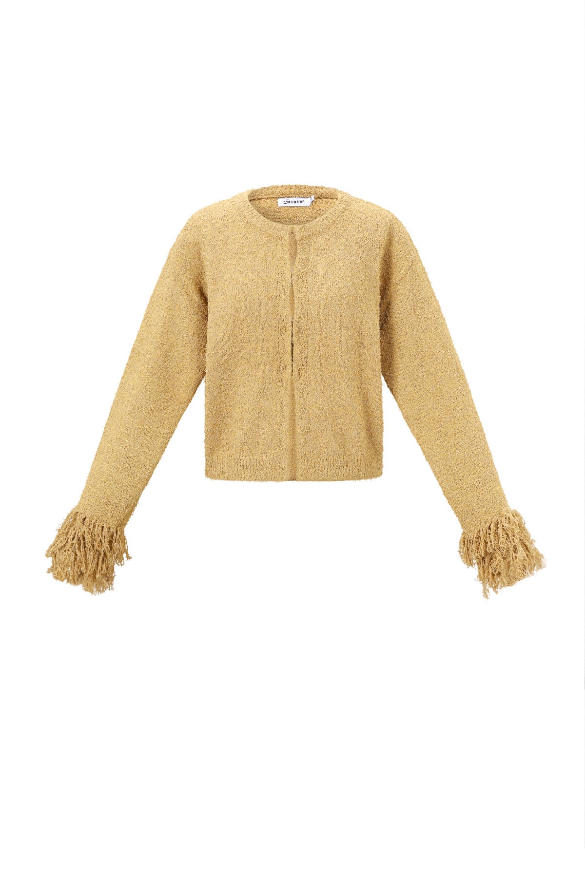 Cardigan with fringe sleeves