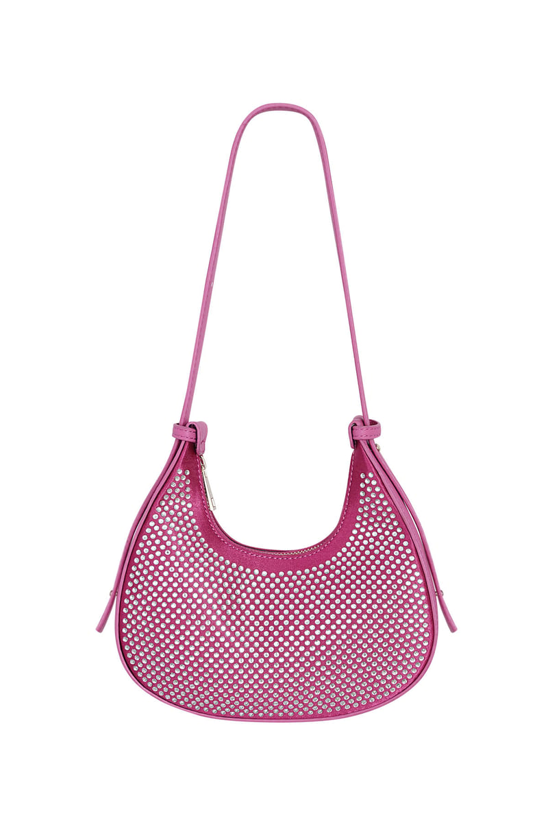 Croissant Bag White Glitters - PU