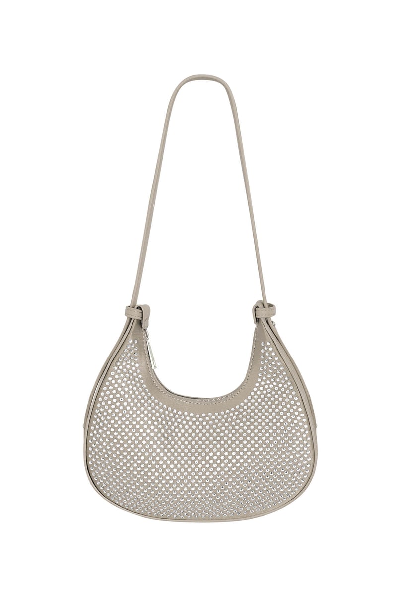 Croissant Bag White Glitters - PU