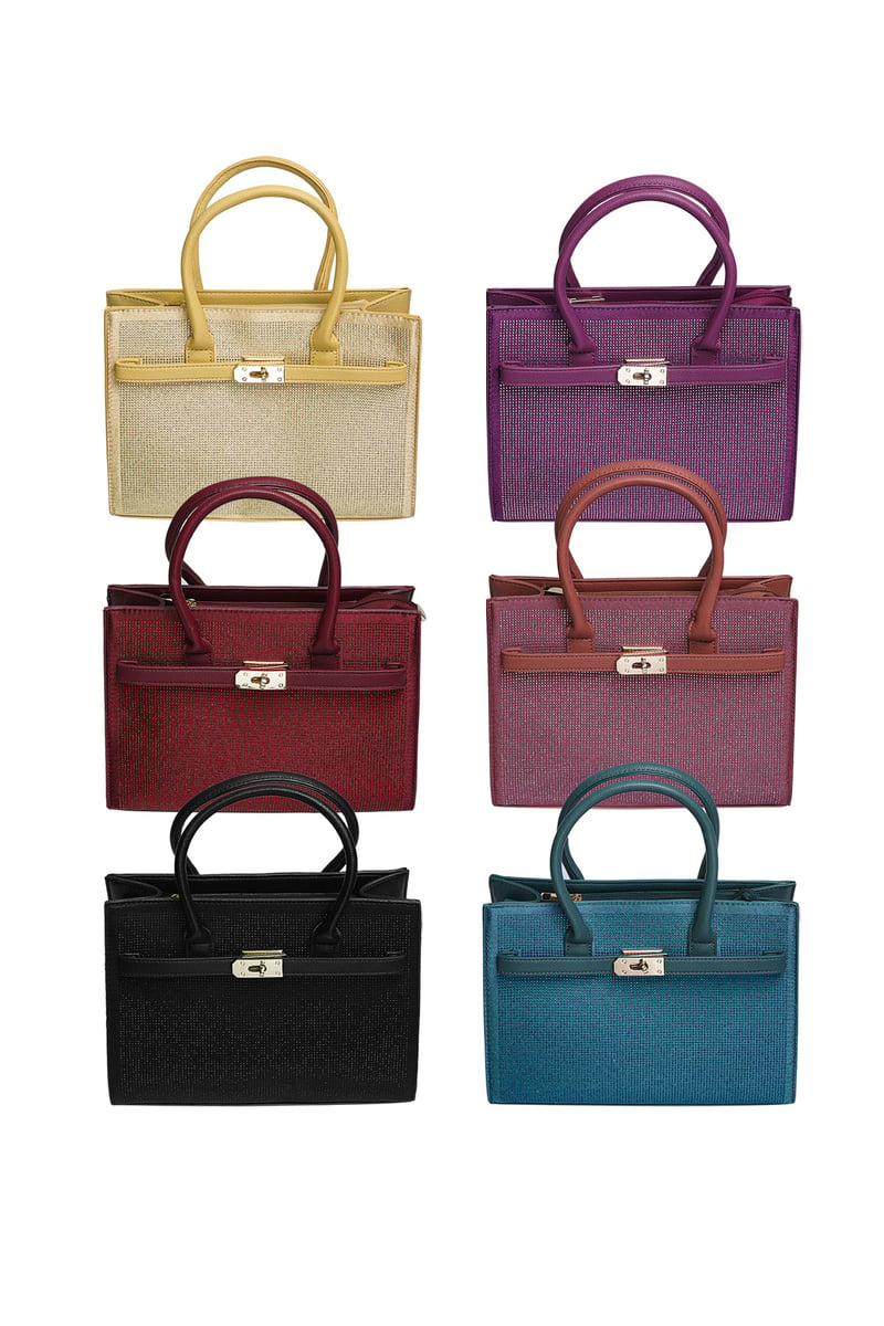 Handbag lock strass