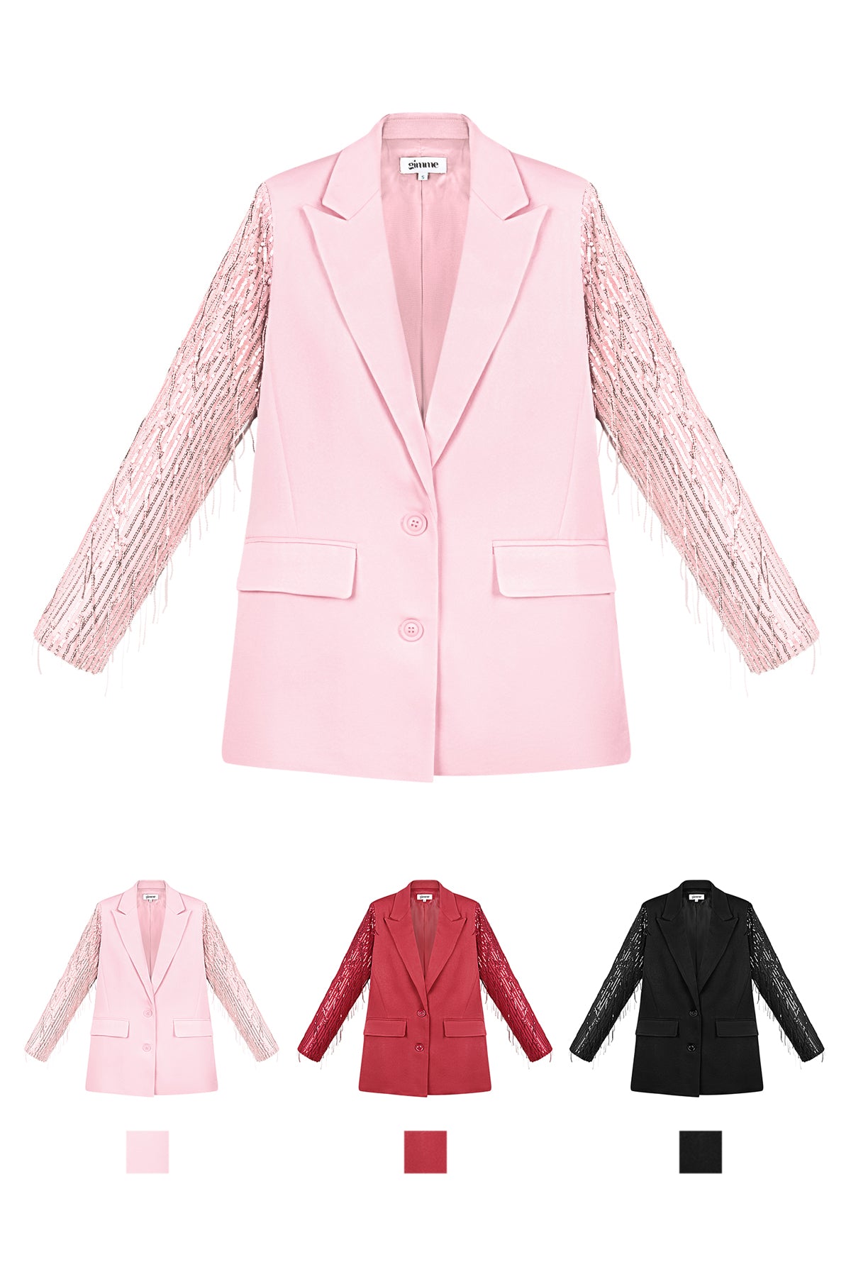 Blazer glitter sleeves