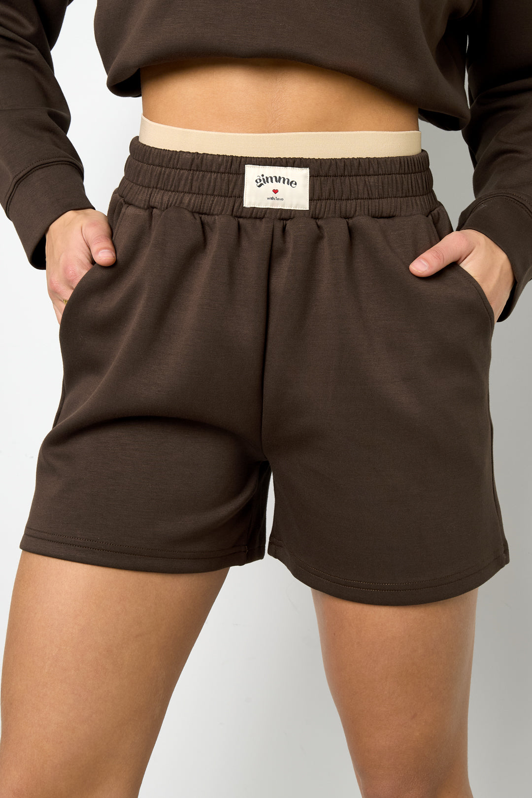 Polyester fiber (polyester) Shorts Solid color Sporty All Fit  Clothes