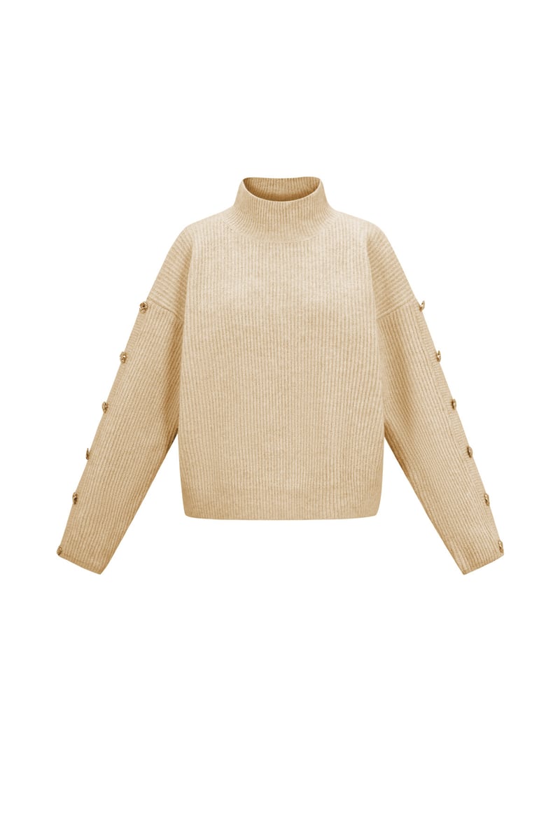Sweater with buttons on the sleeves