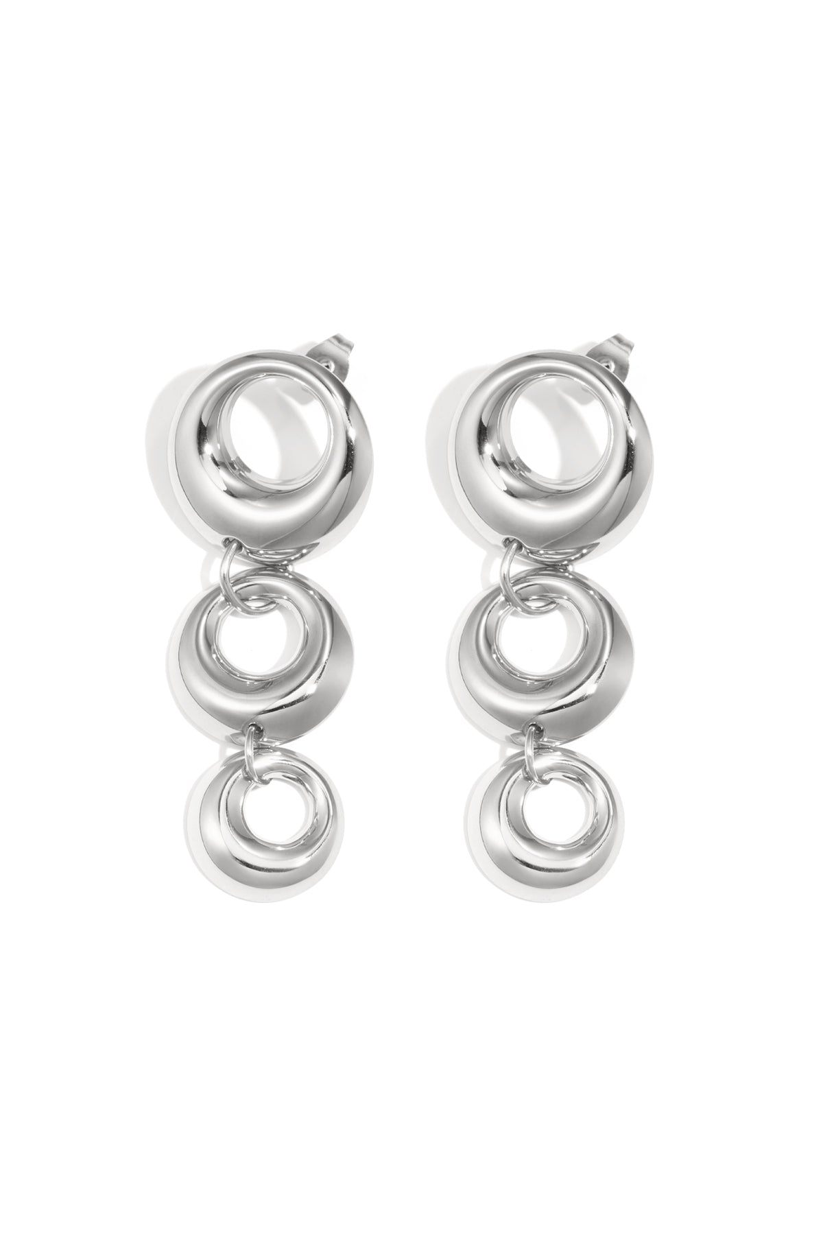 Stainless Steel Dangle Earrings circle Casual Daily Simple Series Women's jewelry