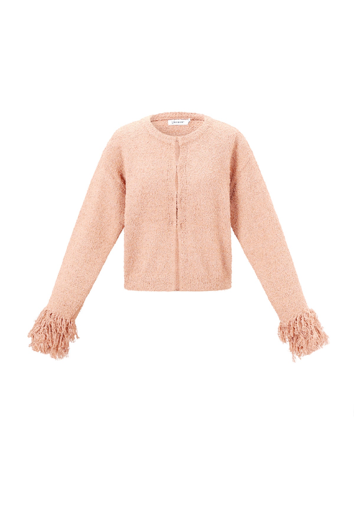 Cardigan with fringe sleeves