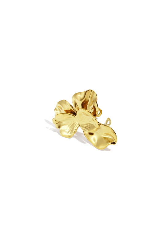 Stainless Steel Statement Rings Flower Casual Daily Simple Series Women's jewelry