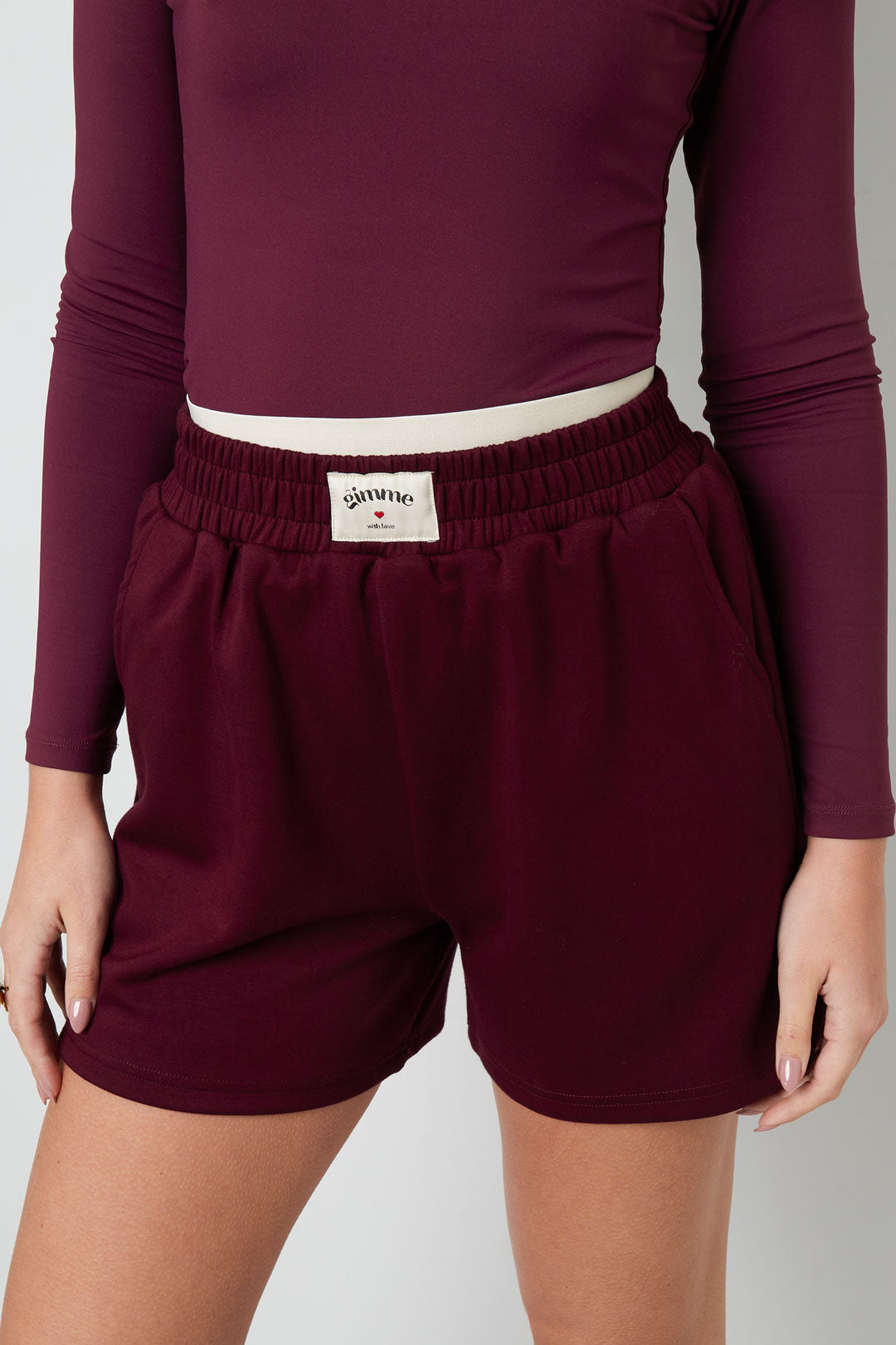 Polyester fiber (polyester) Shorts Solid color Sporty All Fit  Clothes